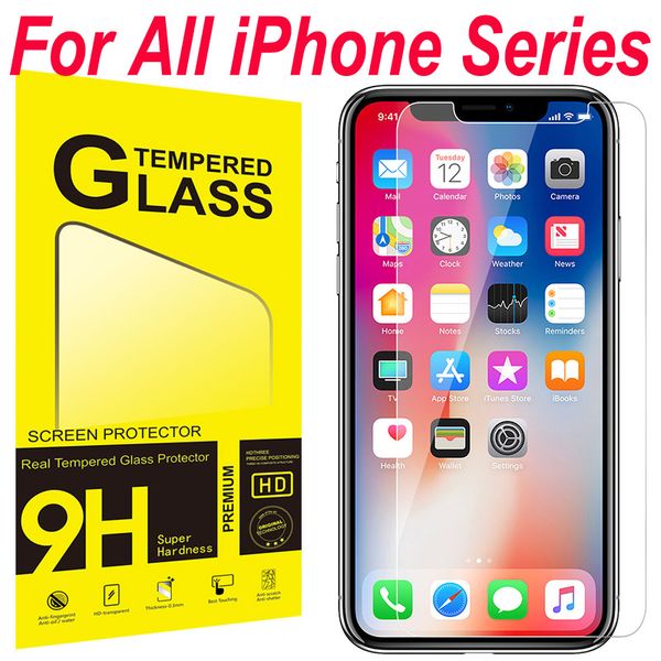 

для iphone 11 pro max закаленное стекло iphone x xs xr 8 протектор экрана для iphone 7 7 plus 6 6s пленка 0.33 мм 2.5 d 9h бумажная упаковка