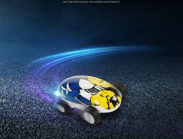 Carro laser elettrico per bambini, carro giocattolo per bambini, macchina da corsa acrobatica ad alta velocità, rotazione a 360°, cambio a due marce, luci colorate, regali di Natale per ragazzo, 2-2