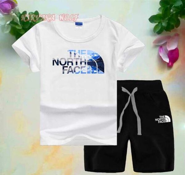 

brand logo luxury designer kids clothing sets summer baby clothes print for boys outfits toddler fashion t-shirt shorts children suits 2-7t, White