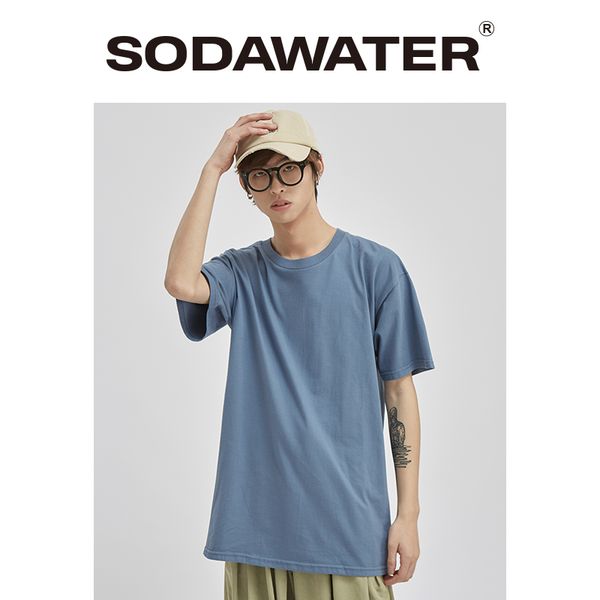 

sodawater men cotton t shirt casual harajuku tshirt men o-neck shortsleeve summer white t-shirt loose plus size man tshirt 1000s, White;black