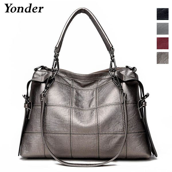

yonder бренд натуральной кожи сумки женских сумки на ремне женской сумки больших дамы емкости случайной сумка черный / красные
