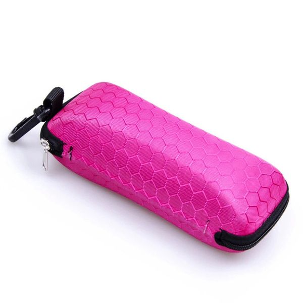

fashion newly protable rectangle zipper sunglasses hard eye glasses case protector box eyewear cases bags, Silver