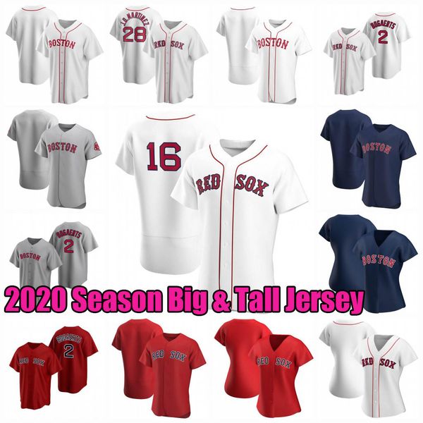 

2020 season big & tall jersey jackie bradley jr. benintendi j.d. martinez xander bogaerts wade boggs jose peraza chris sale david ortiz, Blue;black
