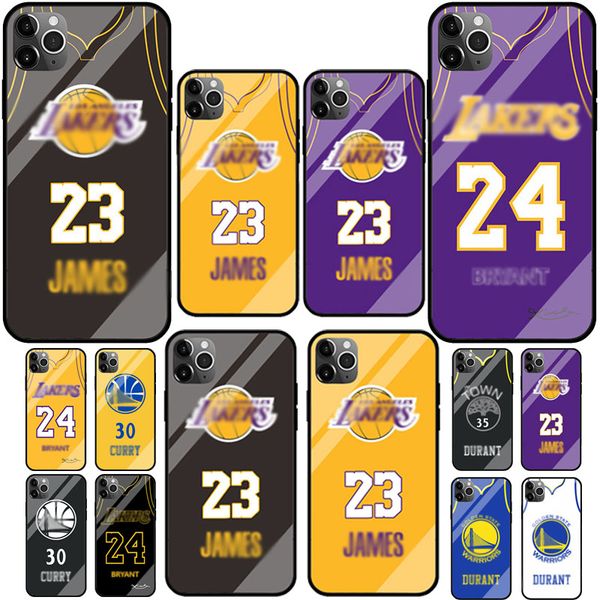 

for iphone11 6.1 6p 7plus 8g iphonex xs xr max basketball star fashion glass protective cover personalized creative ultra-thin phone case