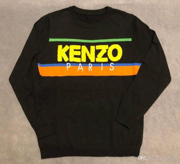 

2019 высококачественный мужской свитер с маркой, вязаный свитер из чистого хлопка, бесплатная доставка, см. рисунок для размещения на сайте, White;black