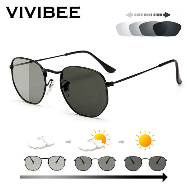 

vivibee oval women fashion pchromic sunglasses polarized ladies metal gold frame sun glasses 2019 trending female shades, White;black