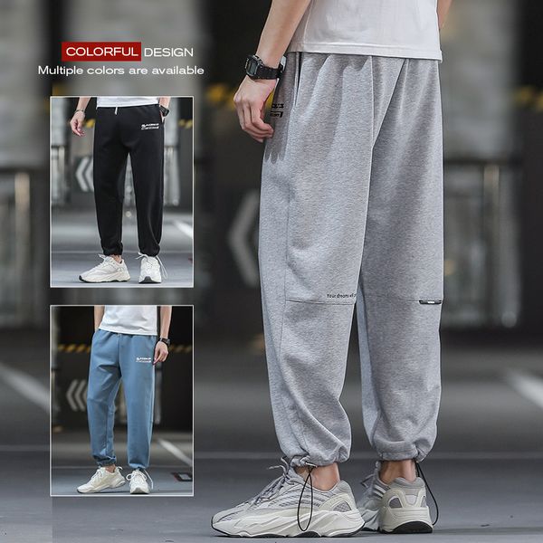 

2020 men jogging pants hip hop sportswear fitness joggers trousers mens streetwear track pants gyms sweatpant pantalon hombre, Black