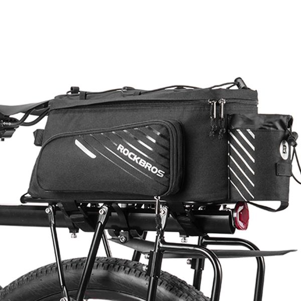 

rockbros waterproof bicycle bags bike trunk bag 12l bicycle commuter bag water resistant bike rack with rain cover