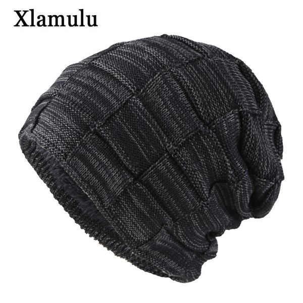

xlamulu five-star skullies beanies knitted hat winter hats for men female beanie warm gorros bonnet caps women's winter hats cap