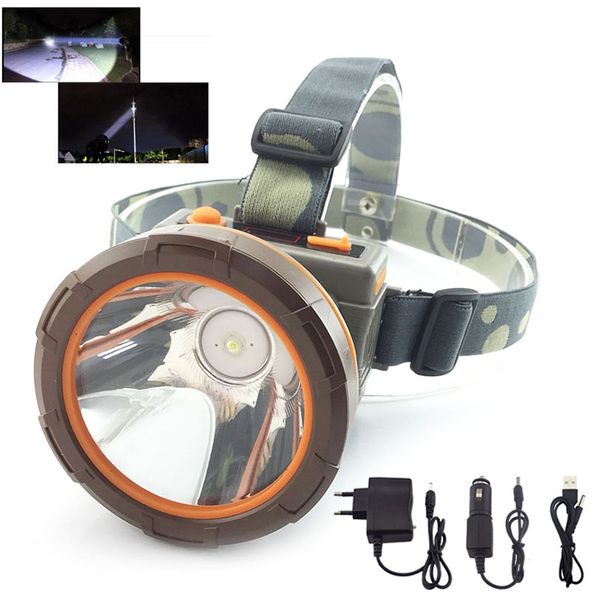 

high power 65w led headlight portable headlamp frontale head torch lamp light rechargeable battery charger for fishing camping