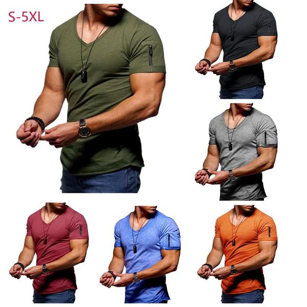 

man t-shirt gym compression shirt sport t shirt short sleeve running tshirt men fitness workout muscle sport tee plus size s-5xl, Black;blue