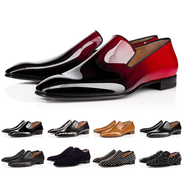 

2020 oft chri tian luxury louboutin bottom red bottom tudded pike brand cl men ca ual hoe men woman party lover port neaker, White;red