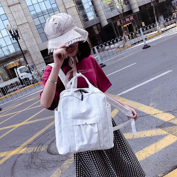 

2020 new women's backpack korean version of the wild backpack fashion simple