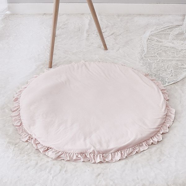 

nordic kids play mat cotton round gym rugs pink white play mat for gym cotton unicorn rugs floor carpet for kids room decor