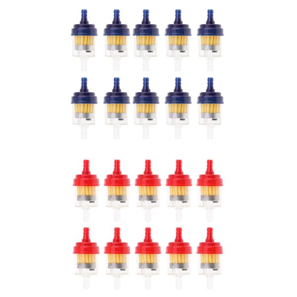 

20pcs 6mm 1/4 inch transparent gas filter for dirt bike atv taotao sunl roketa