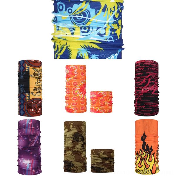 

d08pa liva girl bandana style printed headband punk scarf multifunctional seamless face mask tube scarf ring men women, Black