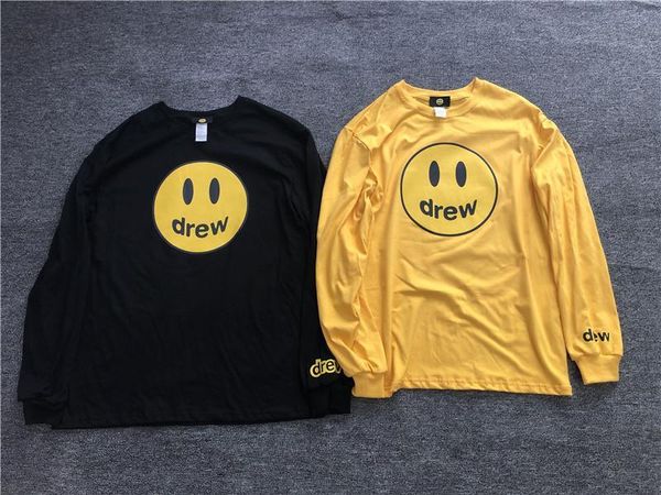 

justin bieber autumn long sleeve t-shirts men hip hop streetwear casual designer black t shirts s-xl, White;black