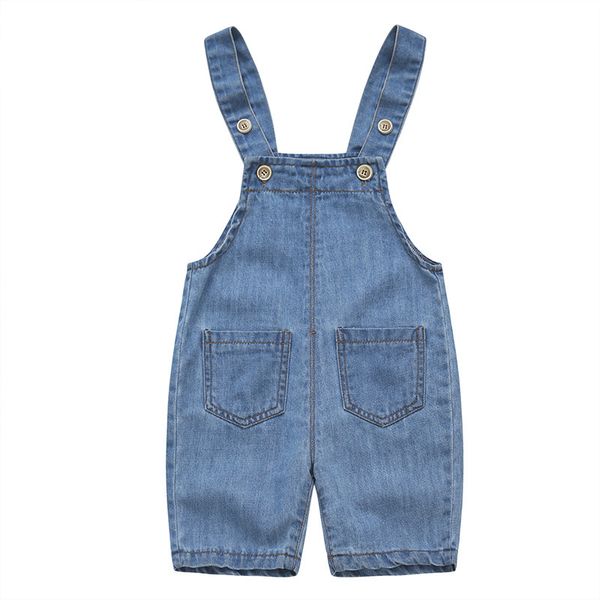 

baby boys and girls overalls children's denim shorts 2019 summer korean kids boys shorts jeans girls denim overalls baby, Blue