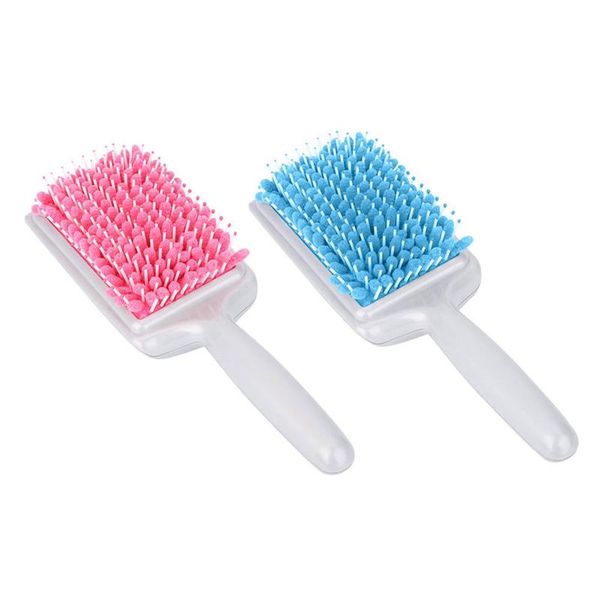 

absorbent hair brush creative paddle hair brush with sponge dryer blue, Silver
