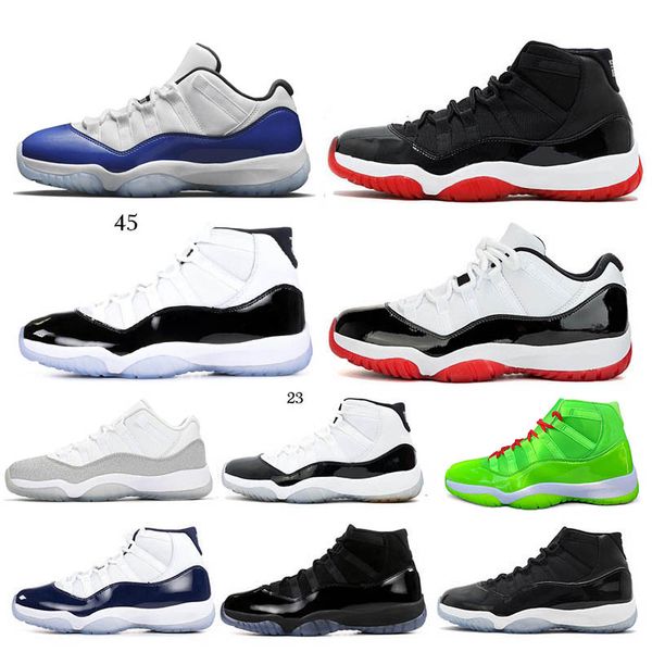 

25th anniversary 11 11s men women basketabll shoes gamma legend blue low wmns concord 45 withe bred space jam sports sneakers