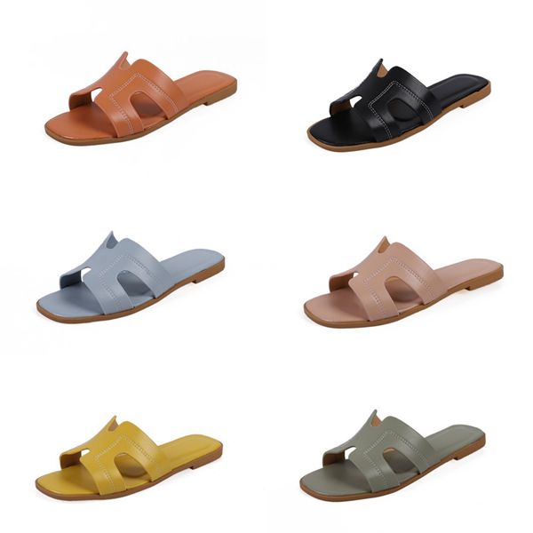 

ceyaneao size 35-42 new women sandal flat heel sandalias femininas summer casual single shoes woman soft bottom slippers slippers#308, Black