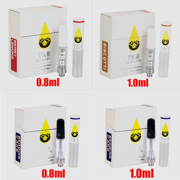 Cartomizer Kaufen Tko Extrakte Vape Carts Cartridge 08 Ml 10 Ml Leere Keramik Coil Thick ölzerstäubungseinrichtung 510 Gewinde Behälter Mit 20