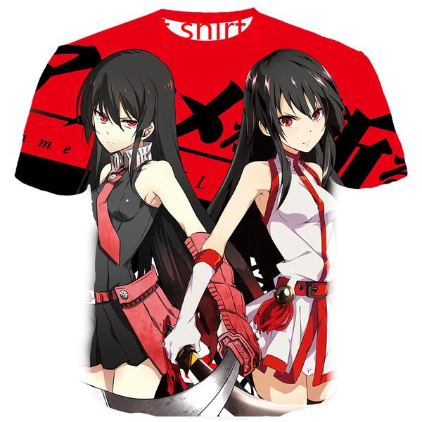 

anime akame ga kill 3d print vests/t shirts/sweatshirts/zip hoodies/pants fashion men harajuku tee funny streetwear tracksuit, White;black