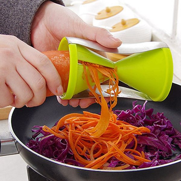 

kitchen multi-function vegetable grater cutter spiral funnel cutter creative rotating hourglass grater fruit and vegetable tools