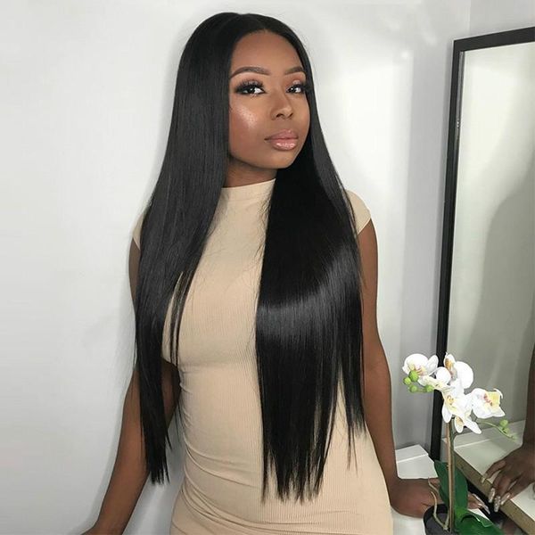 

straight lace front wig human hair wig brazilian 100% human hair lace front wigs for black women