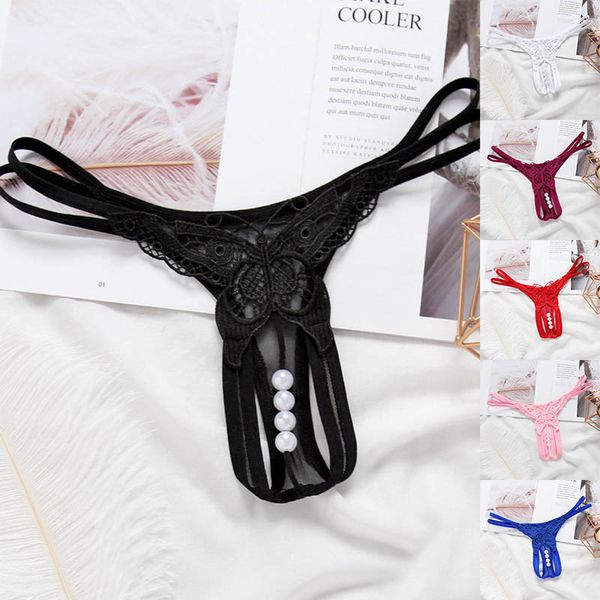 

women's personality underwear opening crotch panties transparent g-string thong female lace lingerie low-waist briefs, Black;pink