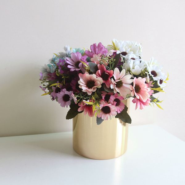 

5pcs/lot gerbera artificial bouquet fake flower diy accessories l deskflower arrangement wall decoration