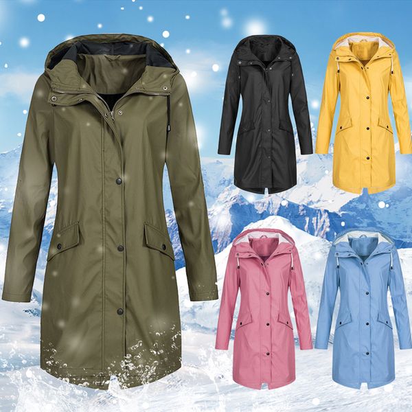

autumn zipper windbreaker women plussize waterproof jacket outdoor sport hiking jackets women rain jacket windproof coat camping, Blue;black
