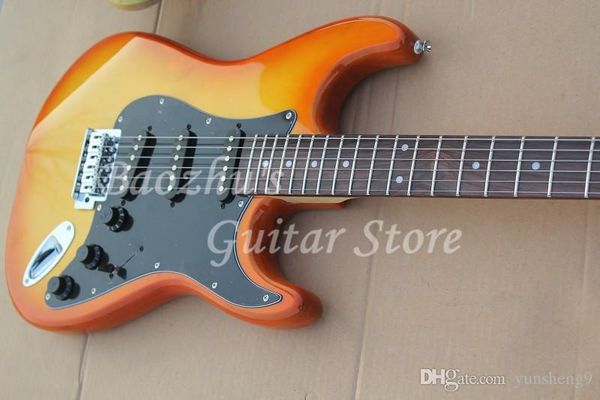 

electric guitar, cherry burst guitar,