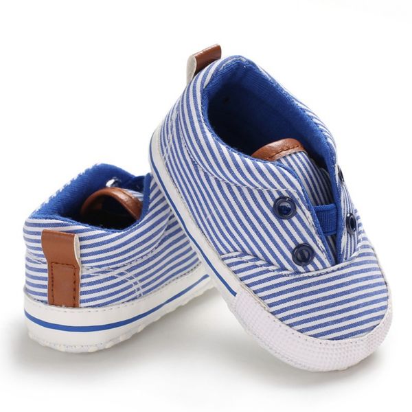 

baby boy stripe print anti-slip shoes toddler casual sneakers walking shoe soft soled prewalker walking dropshipping, Black