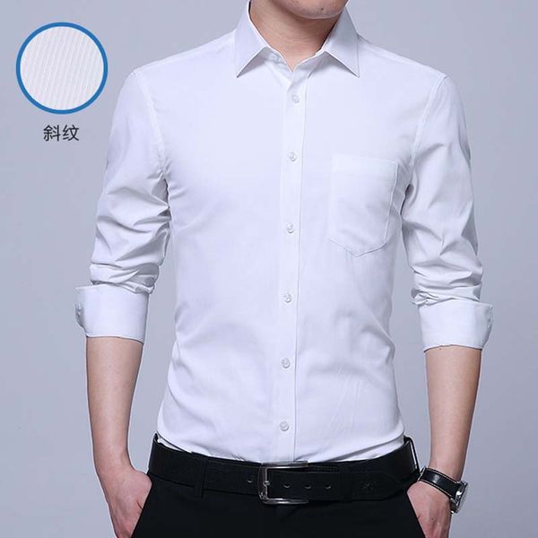 

men dress shirt long sleeve slim brand man shirts designer solid male clothing fit business shirt mens work shir, White;black