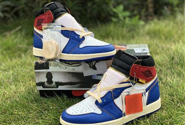 

2018 union x 1 high og nrg la los angeles blue toe varsity red storm 1s basketball shoes man sneakers