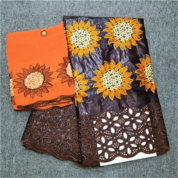 

african bazin riche getzner fabric tissu women dry lace fabric bazin brode getzner for wedding 5+2yards/lot hlb, Black;white