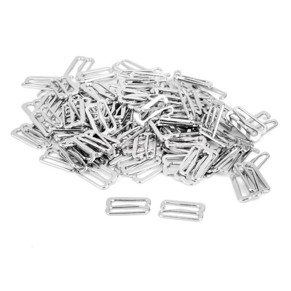 

spmart 9-shaped lingerie adjustable sewing bra rings buckles 14mm 100pcs silver ing, Black;white