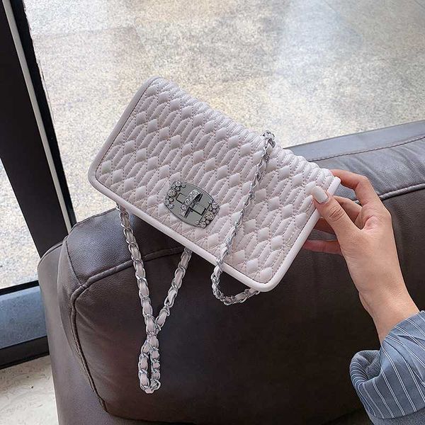 

handbags for women 2020 solid color shoulder bag leather chain messenger bag women bolsa crossbody flap female purse