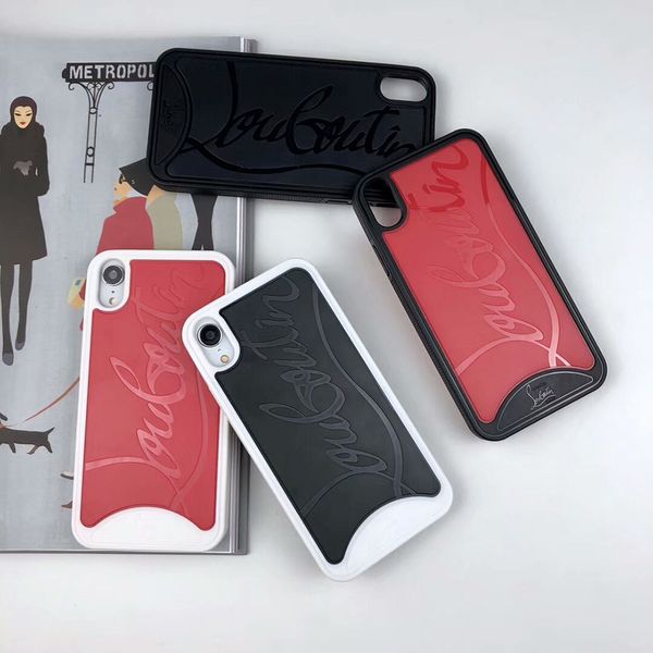

Fashion Luxury Phone Case for Iphone X XR Xs Max 7 8 8plus TPU + PC Brand cellphone cover for iphoneX 8p 6s 6plus Anti-collision cover