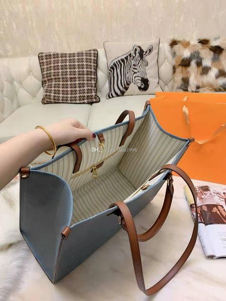 

2020 fashion trend ladies shopping bag large capacity shoulder bag practical shoulder bag blue size 45 35