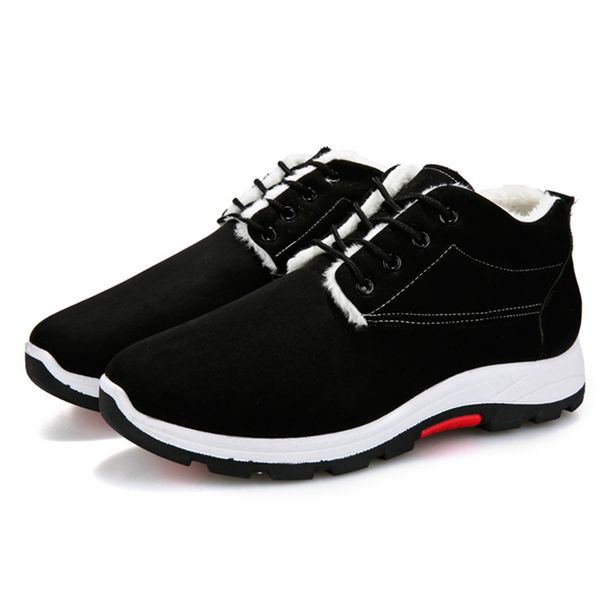 

men boots men's winter shoes fashion snow boots shoes plus size winter sneakers ankle men black blue footwear