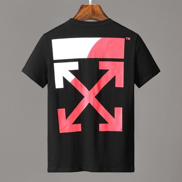 

19 men plit logo hort leeve t hirt in black with off logo plit in white and red men top white women tee hirt 128