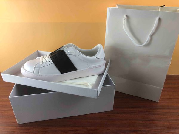 

selling fashion men women luxury designer shoes open black bandage classic real leather casual brand shoes designer d02