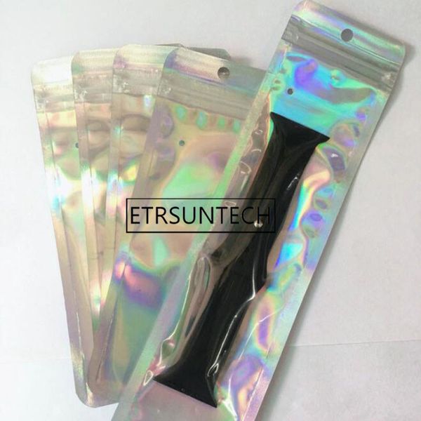 

1000pcs laser watch packaging bag aluminum foil zip lock storage package bag mylar resealable zipper for watch