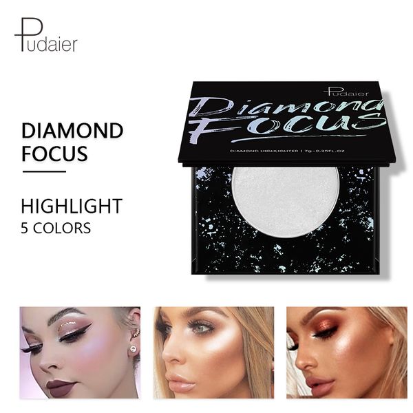 

brand pudaier diamond highlighter palette high-gloss eye shadow shining mashed potatoes texture makeup face brightener contouring