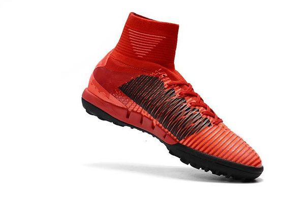 

boutique 2019 mens/woman/kids football boots superfly v tf/ic/fg cr7 red black soccer shoes
