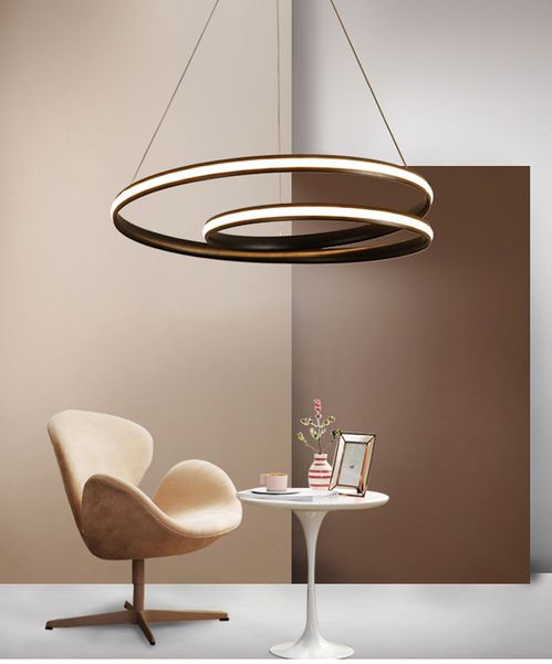 

modern pendant lights aluminum chandeliers for living room bedroom dining room minimalism pendant lamps blackwhite finished 110v 220v