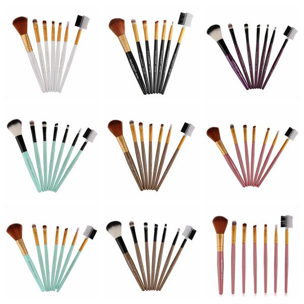

7pcs makeup brushes set lip eyeshadow kit pinceis de maquiagem foundation powder highlighter palette brush beauty tools
