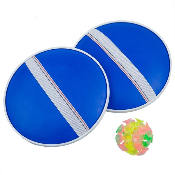 

blue sticky ball game with 32 suction cup and 2 round bats